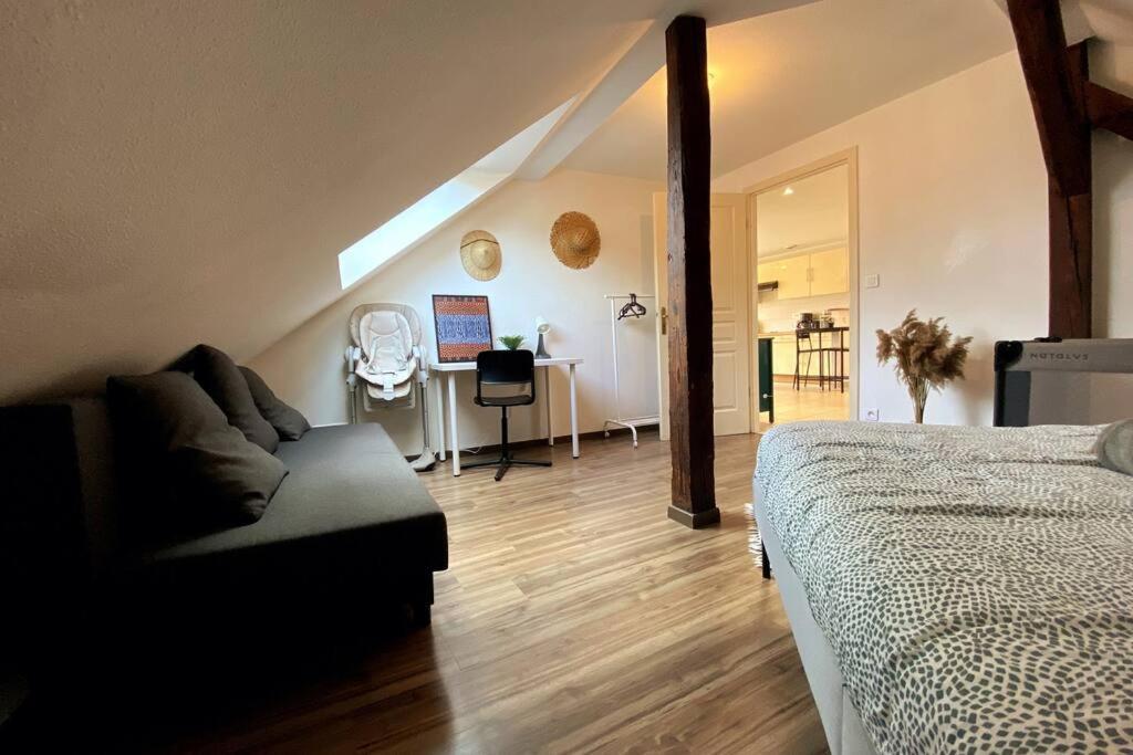 10Min Bus Strasbourg Centre-Parking Prive-Wifi-Tv Apartment Bischheim ภายนอก รูปภาพ